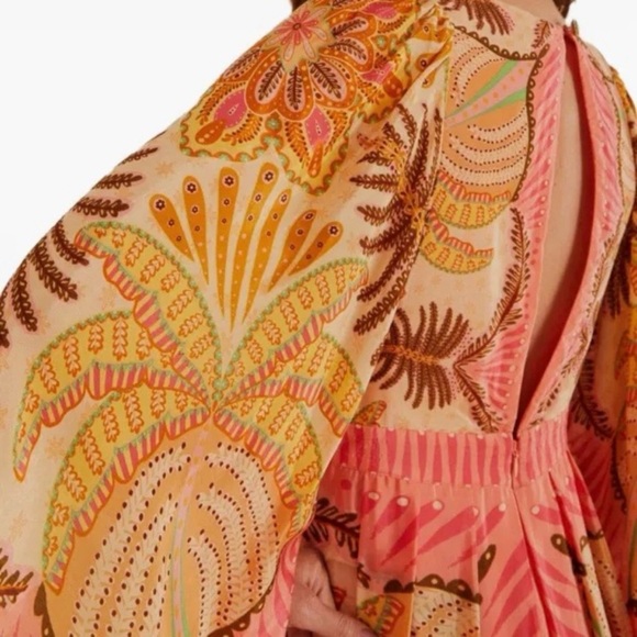 FARM Rio Sand Palms Scarf Maxi Dress Medium - Picture 5 of 16